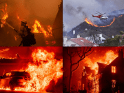 Van cinco muertos y miles de evacuados por incendios en LA