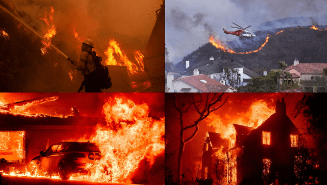 Van cinco muertos y miles de evacuados por incendios en LA