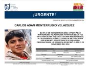 Alerta Amber CDMX: Buscan a Carlos Adán Monterrubio Velázquez