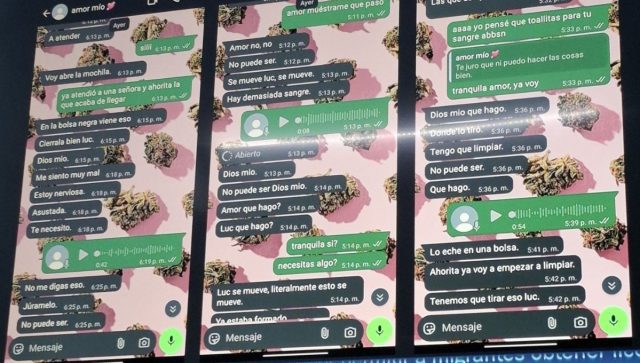 Chats revelan plan para abandonar a bebé en Edomex