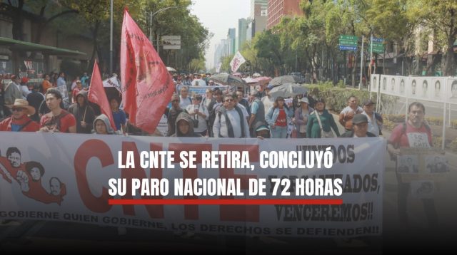 CNTE levanta plantón del Zócalo y amenaza con boicotear el Mundial.