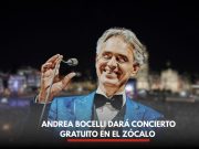 Andrea Bocelli dará concierto gratis en el Zócalo de la CDMX.