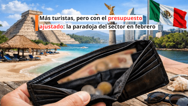 Aumentan turistas en México, pero baja el gasto promedio