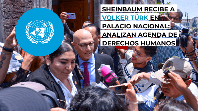 Sheinbaum y Volker Türk dialogan sobre derechos humanos