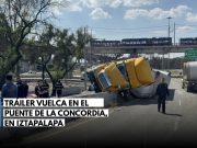 Tráiler volcado provoca caos en La Concordia, Iztapalapa