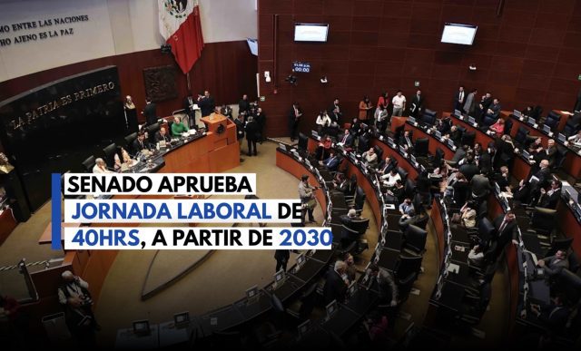 Senado aprueba jornada laboral de 40 horas para 2030.