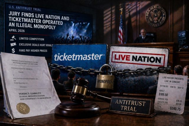 Ticketmaster y Live Nation son acusados de monopolio