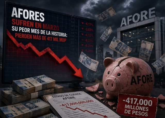 Las Afores sufren en marzo su peor mes de la historia: Pierden más de 417 mil mdp