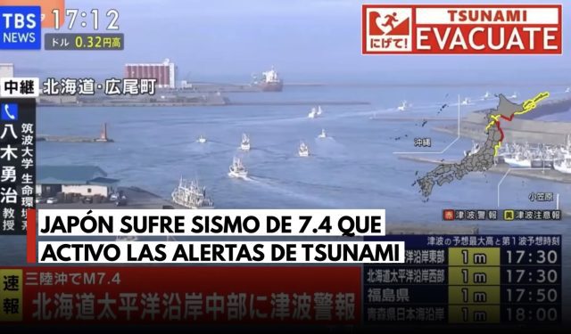 Japón en alerta: Sismo de 7.4 activa protocolos de tsunami en la costa noreste