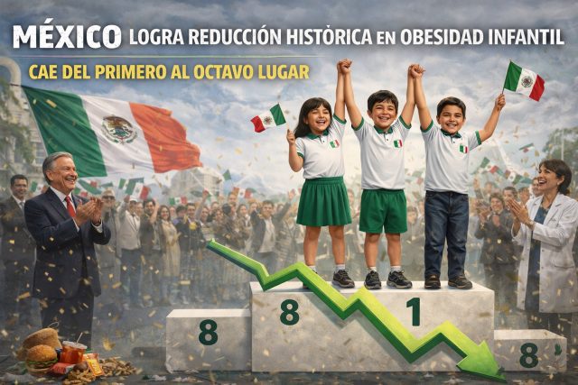 México logra reducción histórica en obesidad infantil: cae del primero al octavo lugar mundial