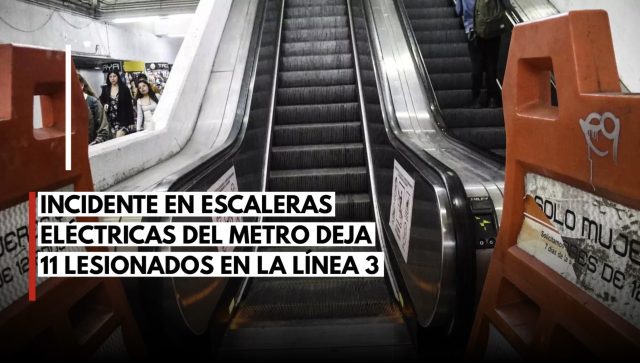 Incidente en escaleras eléctricas del Metro deja 11 lesionados en la Línea 3