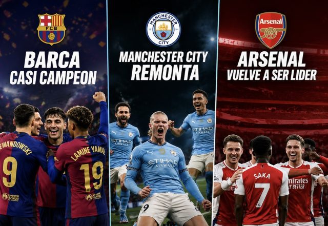 El Barcelona acaricia el título y el City remonta para ir a la final de la FA Cup