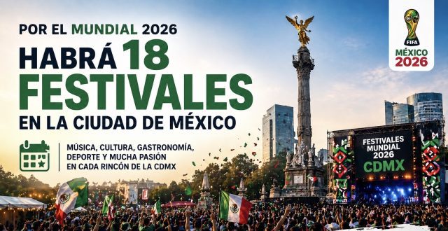 CDMX instalará 18 festivales para el Mundial 2026