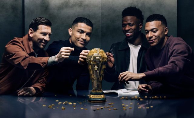 Lego juntó a Messi, CR7, Vinícius y Mbappé para su publicidad.