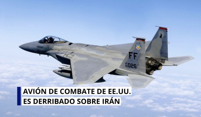 Irán derriba avión de EU; intensa búsqueda del piloto