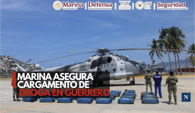 Marina asegura cargamento de droga tras persecución de 361 millas en el Pacifico.