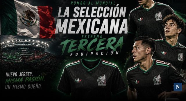 Elegancia mundialista: así luce la nueva camiseta negra de México
