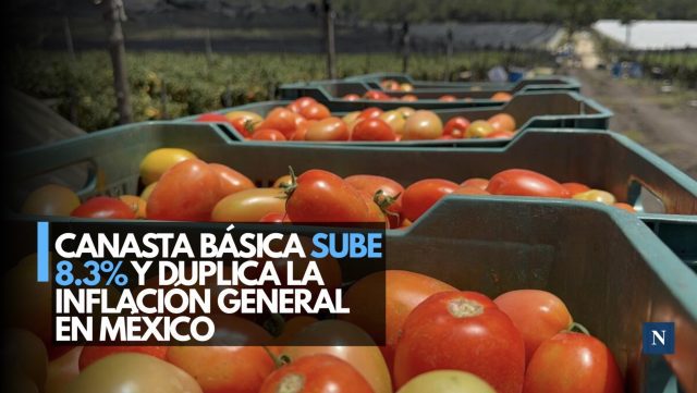 Canasta básica sube 8.3% y duplica la inflación general en México