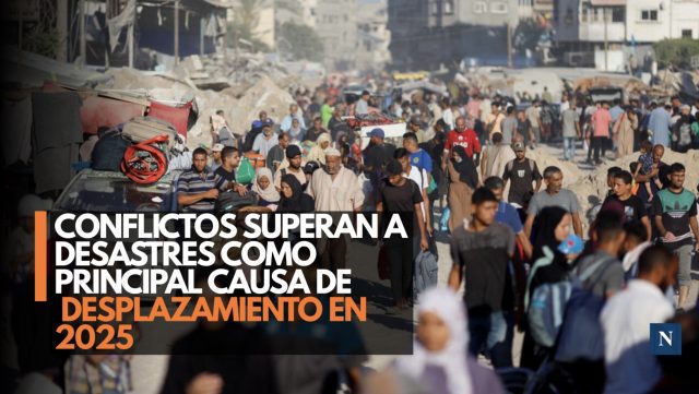 Conflictos superan a desastres como principal causa de desplazamiento en 2025
