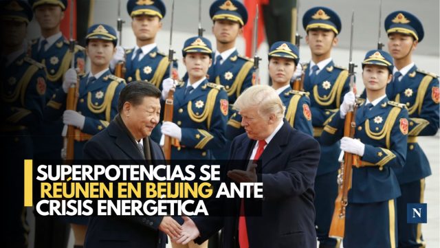 Trump aterriza en China para cumbre entre superpotencias