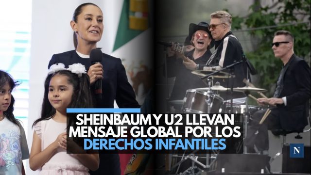 Sheinbaum y U2 respaldan derechos de niñas y niños