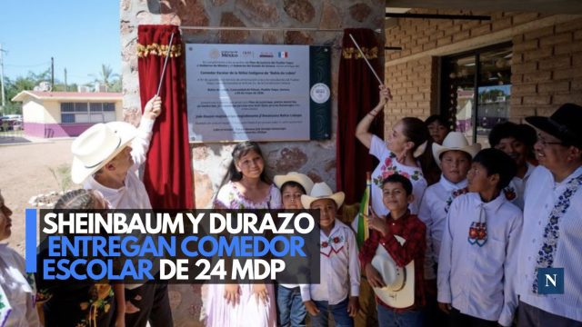 Sheinbaum y Durazo entregan comedor escolar de 24 mdp
