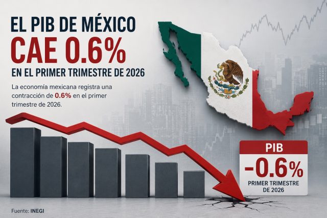 Frenazo económico: El PIB de México cae 0.6% en el primer trimestre de 2026