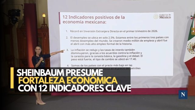 Sheinbaum presume fortaleza económica con 12 indicadores