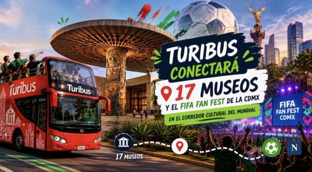 Turibus conectará 17 museos y el FIFA Fan Fest de la CDMX en el Corredor Cultural del Mundial