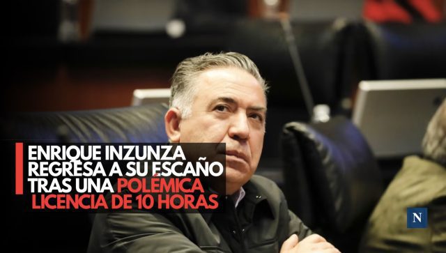 Enrique Inzunza regresa a su escaño tras una polémica licencia de 10 horas