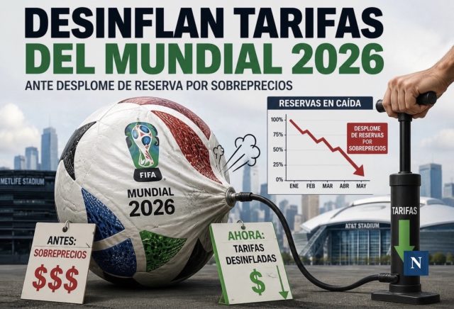 Desinflan tarifas del Mundial 2026 ante desplome de reservas por sobreprecios