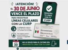 El 30 de junio vence el plazo para registrar líneas celulares con la CURP