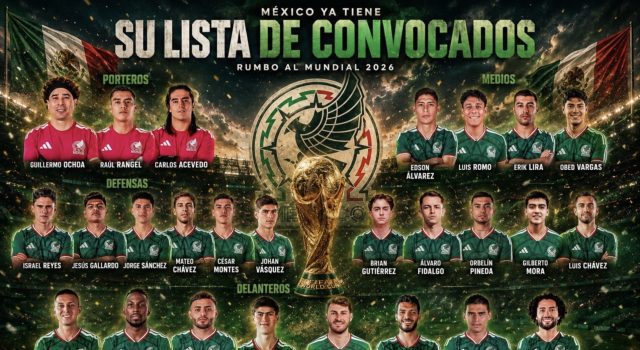 México presenta sus 26 elegidos para el Mundial 2026