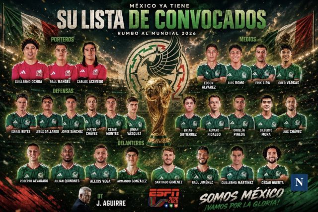 México presenta sus 26 elegidos para el Mundial 2026