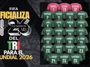 FIFA oficializa los 26 números del Tri para el Mundial 2026