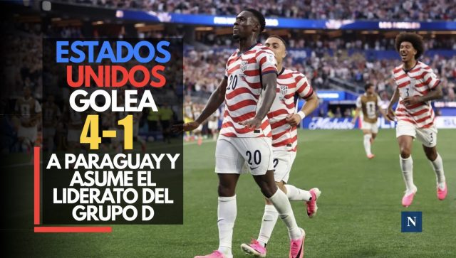 Estados Unidos golea 4-1 a Paraguay y asume el liderato del Grupo D