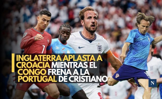 Inglaterra aplasta a Croacia mientras el Congo frena a la Portugal de Cristiano