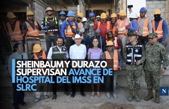 Sheinbaum y Durazo supervisan avance de hospital del IMSS
