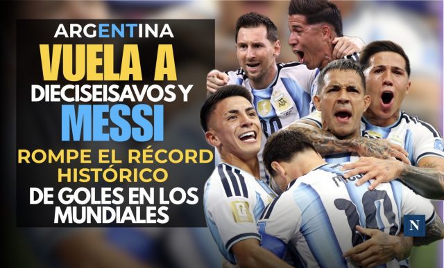 Argentina vuela a dieciseisavos y Messi rompe el récord histórico de goles en los Mundiales