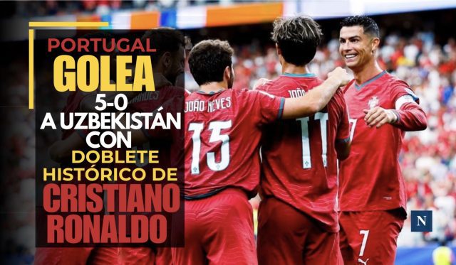 Portugal goleó 5-0 a Uzbekistán con doblete histórico de Cristiano Ronaldo