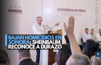Bajan homicidios en Sonora; Sheinbaum reconoce a Durazo