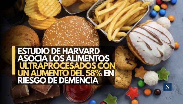 Estudio de Harvard asocia los alimentos ultraprocesados con un aumento del 58% en riesgo de demencia