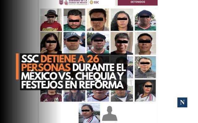 SSC detiene a 26 personas durante el México vs. Chequia y festejos en Reforma