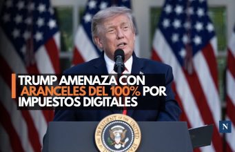 Trump amenaza con aranceles del 100% por impuestos digitales