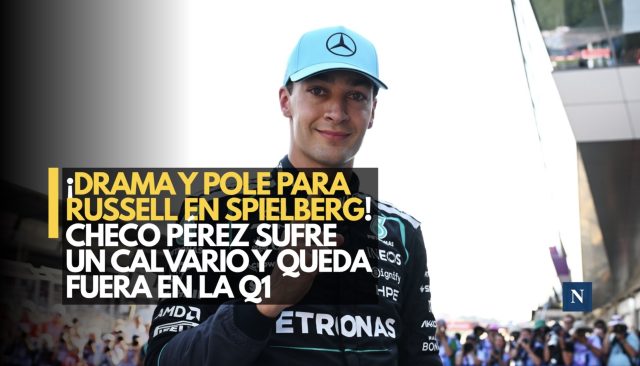 ¡Drama y pole para Russell en Spielberg! Checo Pérez sufre un calvario y queda fuera en la Q1
