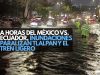 Estadio CDMX bajo el agua; inundaciones paralizan Tlalpan y el Tren Ligero