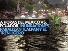 Estadio CDMX bajo el agua; inundaciones paralizan Tlalpan y el Tren Ligero