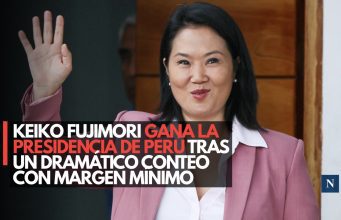 Keiko Fujimori gana la presidencia de Perú tras un dramático conteo con margen mínimo
