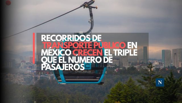 Recorridos de transporte público en México crecen el triple que el número de pasajeros