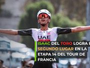 Isaac del Toro logra el segundo lugar en la Etapa 14 del Tour de Francia